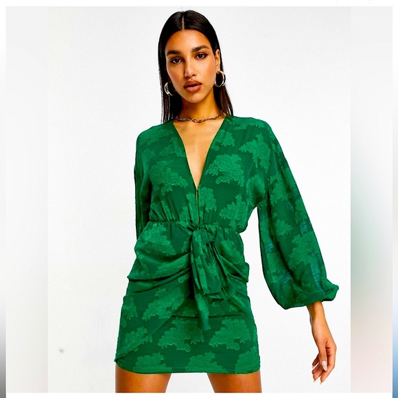 ASOS Dresses & Skirts - ASOS green midi wrap dress
